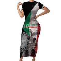 Italian Republic The Pantheon Family Matching Short Sleeve Bodycon Dress and Hawaiian Shirt Emblema della Repubblica Italiana