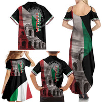 Italian Republic The Pantheon Family Matching Summer Maxi Dress and Hawaiian Shirt Emblema della Repubblica Italiana