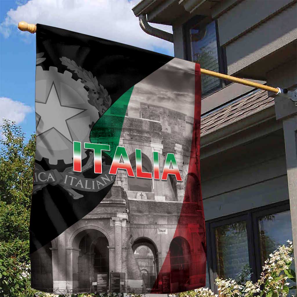Italian Republic The Pantheon Garden Flag Emblema della Repubblica Italiana