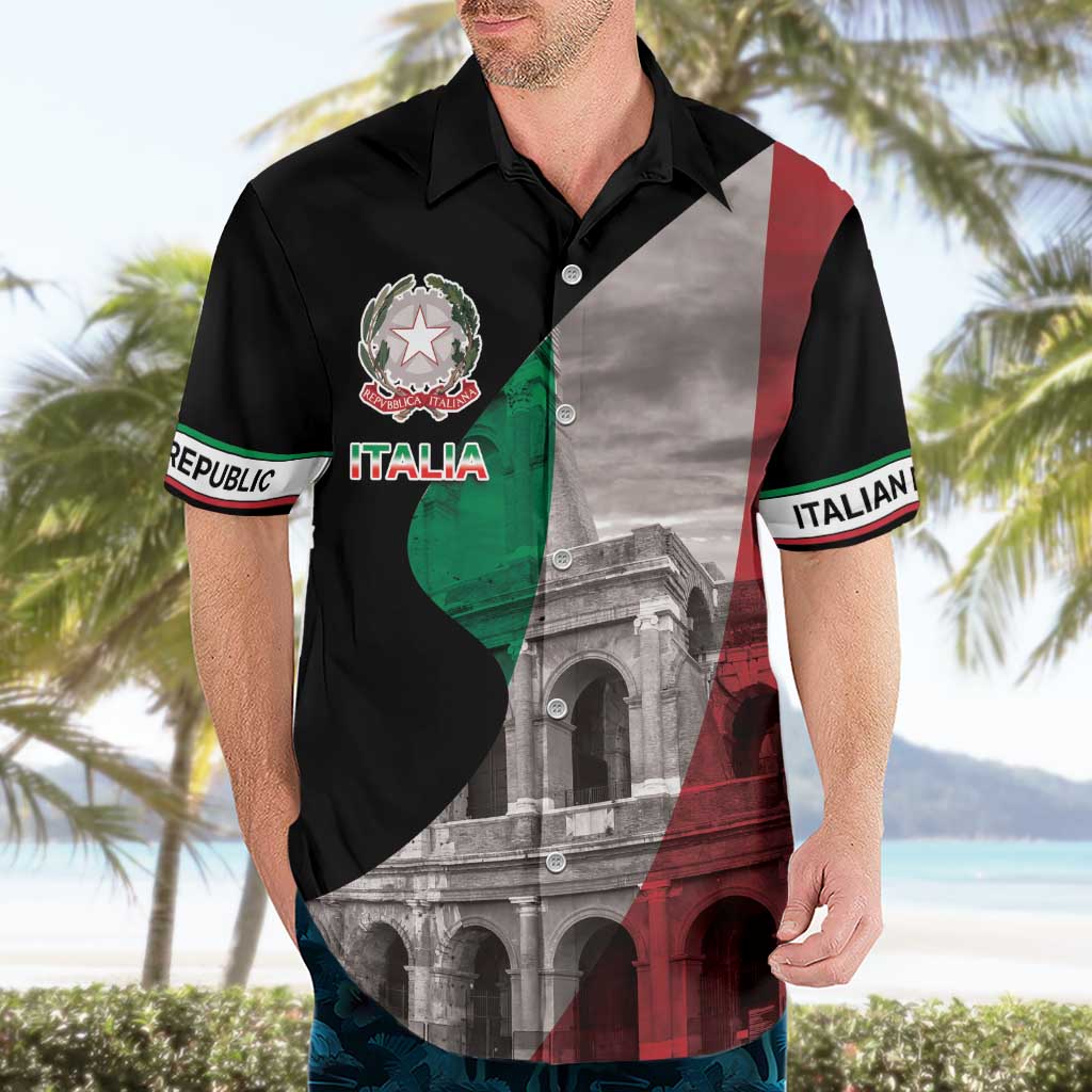 Italian Republic The Pantheon Hawaiian Shirt Emblema della Repubblica Italiana