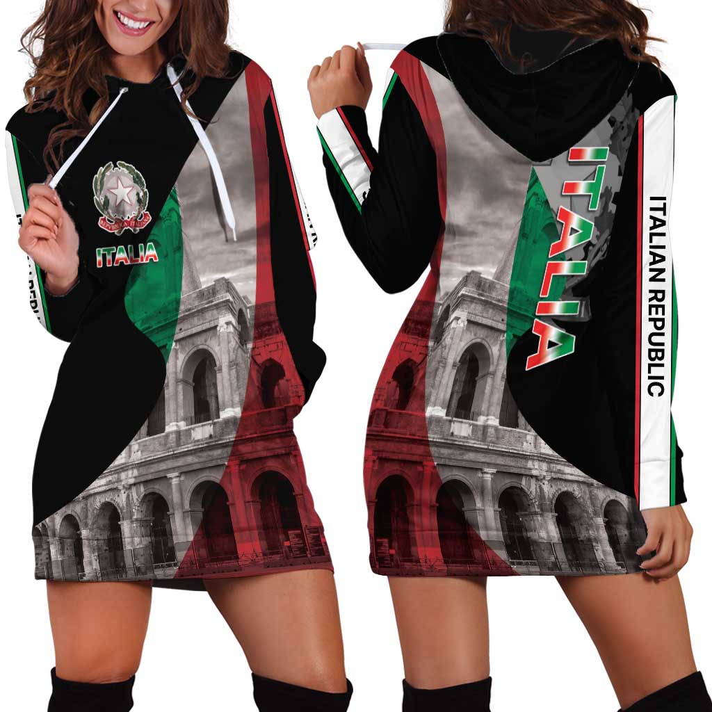 Italian Republic The Pantheon Hoodie Dress Emblema della Repubblica Italiana