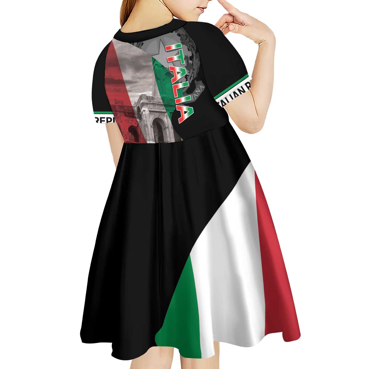 Italian Republic The Pantheon Kid Short Sleeve Dress Emblema della Repubblica Italiana