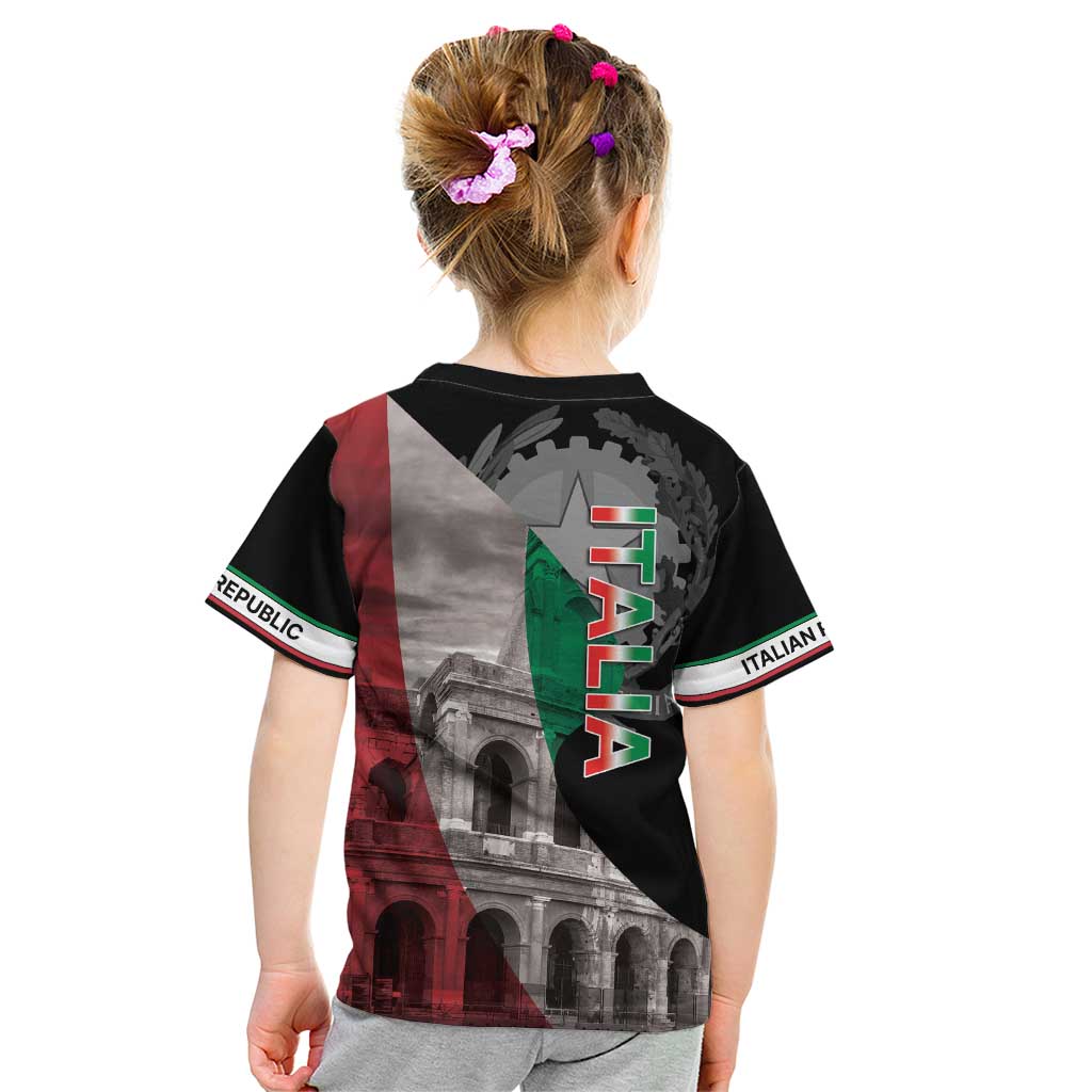 Italian Republic The Pantheon Kid T Shirt Emblema della Repubblica Italiana