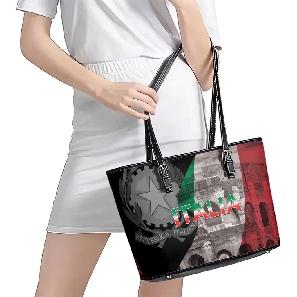 Italian Republic The Pantheon Leather Tote Bag Emblema della Repubblica Italiana