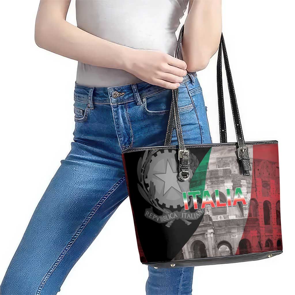 Italian Republic The Pantheon Leather Tote Bag Emblema della Repubblica Italiana