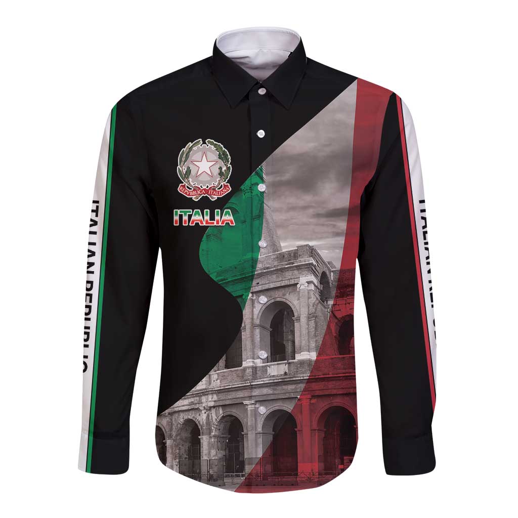 Italian Republic The Pantheon Long Sleeve Button Shirt Emblema della Repubblica Italiana