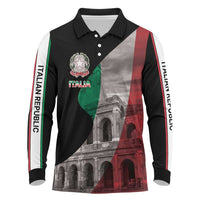 Italian Republic The Pantheon Long Sleeve Polo Shirt Emblema della Repubblica Italiana
