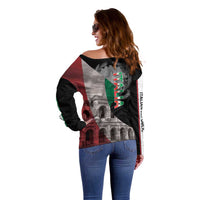Italian Republic The Pantheon Off Shoulder Sweater Emblema della Repubblica Italiana