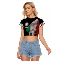 Italian Republic The Pantheon Raglan Cropped T Shirt Emblema della Repubblica Italiana