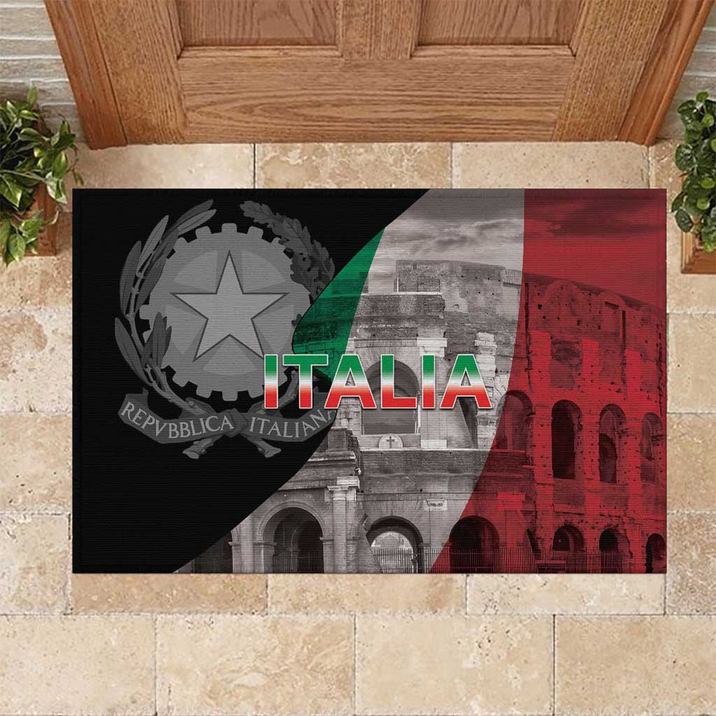 Italian Republic The Pantheon Rubber Doormat Emblema della Repubblica Italiana