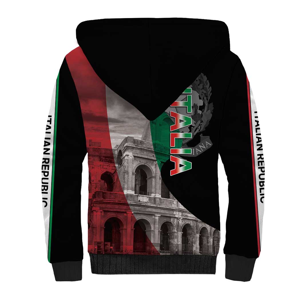 Italian Republic The Pantheon Sherpa Hoodie Emblema della Repubblica Italiana