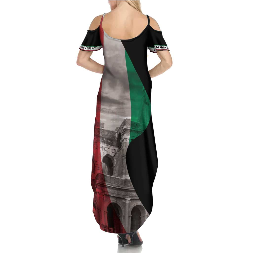 Italian Republic The Pantheon Summer Maxi Dress Emblema della Repubblica Italiana