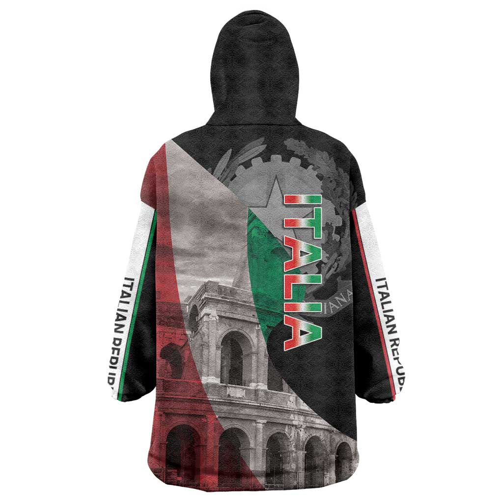 Italian Republic The Pantheon Wearable Blanket Hoodie Emblema della Repubblica Italiana LT17 - Wonder Print Shop