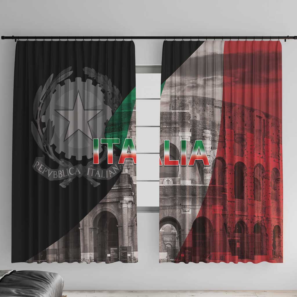 Italian Republic The Pantheon Window Curtain Emblema della Repubblica Italiana LT17 - Wonder Print Shop