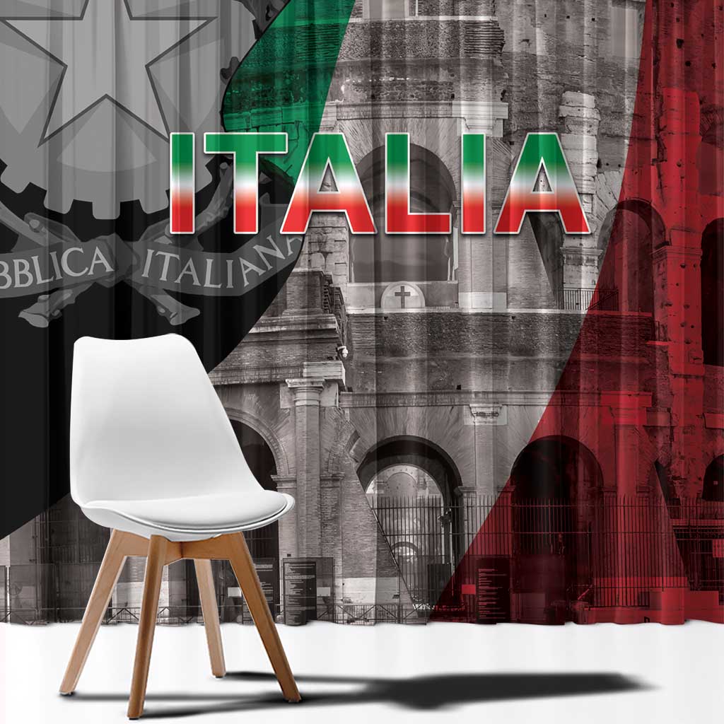 Italian Republic The Pantheon Window Curtain Emblema della Repubblica Italiana LT17 - Wonder Print Shop