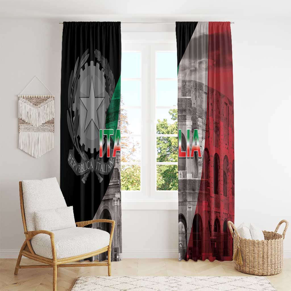 Italian Republic The Pantheon Window Curtain Emblema della Repubblica Italiana LT17 - Wonder Print Shop