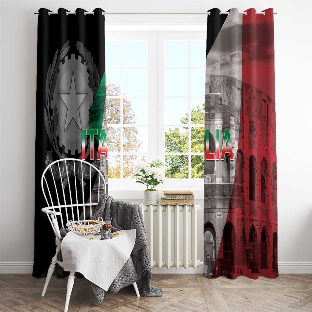 Italian Republic The Pantheon Window Curtain Emblema della Repubblica Italiana LT17 - Wonder Print Shop