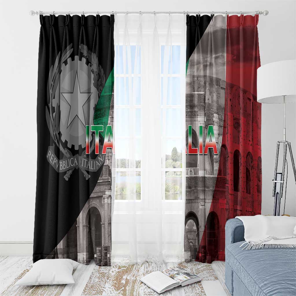 Italian Republic The Pantheon Window Curtain Emblema della Repubblica Italiana LT17 - Wonder Print Shop