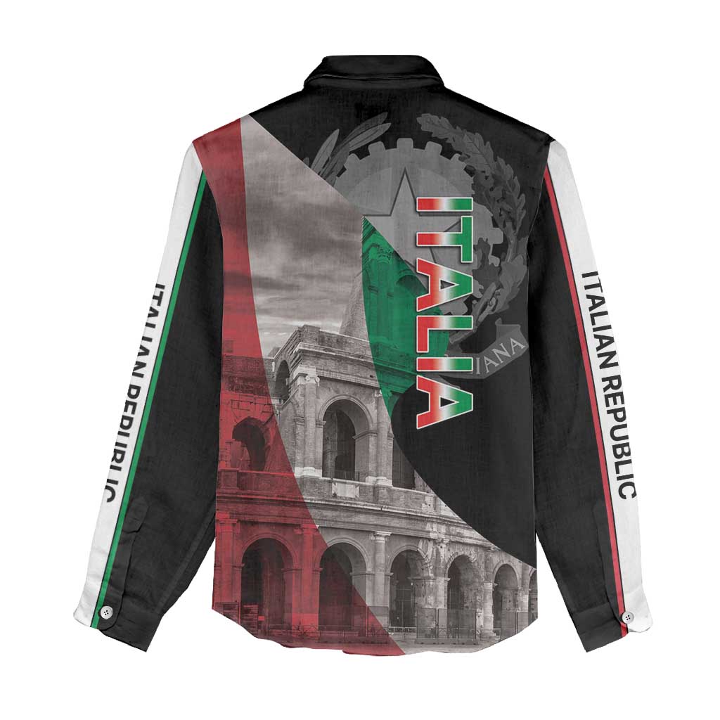 Italian Republic The Pantheon Women Casual Shirt Emblema della Repubblica Italiana LT17 - Wonder Print Shop