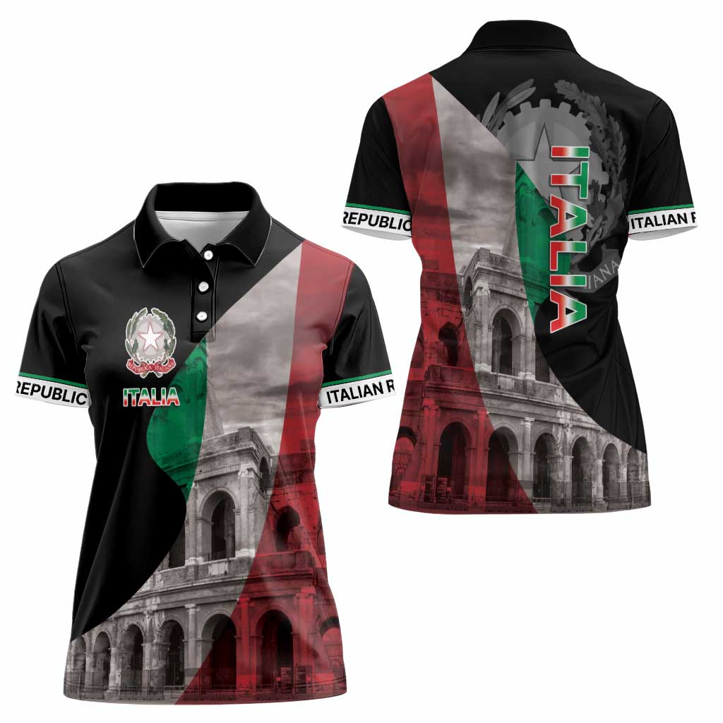 Italian Republic The Pantheon Women Polo Shirt Emblema della Repubblica Italiana LT17 - Wonder Print Shop