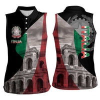 Italian Republic The Pantheon Women Sleeveless Polo Shirt Emblema della Repubblica Italiana LT17 - Wonder Print Shop