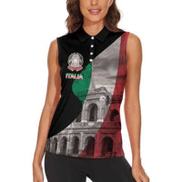 Italian Republic The Pantheon Women Sleeveless Polo Shirt Emblema della Repubblica Italiana LT17 - Wonder Print Shop