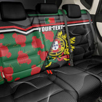 Personalized Portugal Coat of Arms with Carnation Back Car Seat Cover Portuguese Bandeira Verde-Rubra