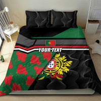 Personalized Portugal Coat of Arms with Carnation Bedding Set Portuguese Bandeira Verde-Rubra