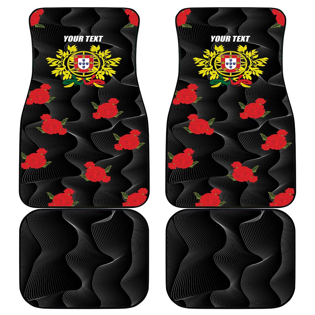 Personalized Portugal Coat of Arms with Carnation Car Mats Portuguese Bandeira Verde-Rubra