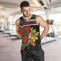 Personalized Portugal Coat of Arms with Carnation Men Tank Top Portuguese Bandeira Verde-Rubra