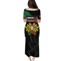 Personalized Portugal Coat of Arms with Carnation Puletasi Portuguese Bandeira Verde-Rubra