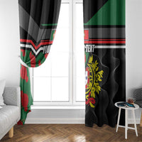 Personalized Portugal Coat of Arms with Carnation Window Curtain Portuguese Bandeira Verde-Rubra