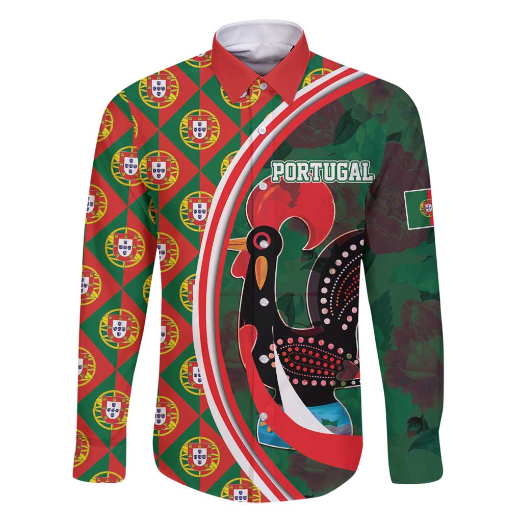 Personalized Portugal Rooster of Barcelos Family Matching Long Sleeve Bodycon Dress and Hawaiian Shirt Portuguese Flag