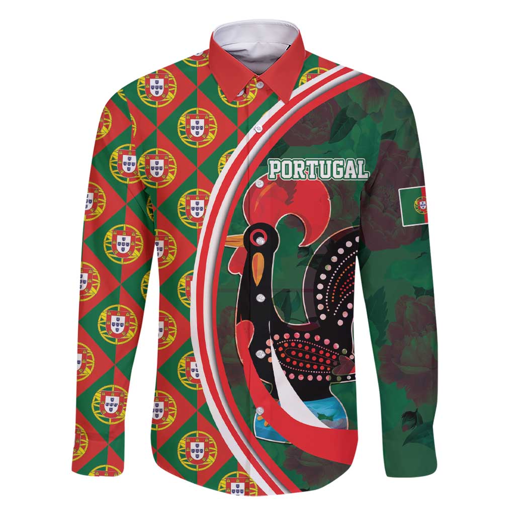 Personalized Portugal Rooster of Barcelos Family Matching Short Sleeve Bodycon Dress and Hawaiian Shirt Portuguese Flag