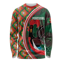 Personalized Portugal Rooster of Barcelos Long Sleeve Shirt Portuguese Flag