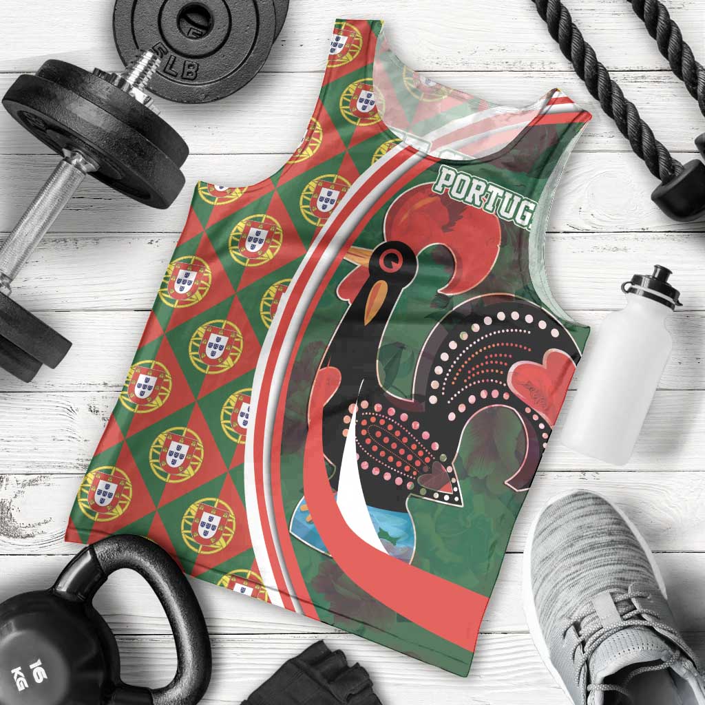Personalized Portugal Rooster of Barcelos Men Tank Top Portuguese Flag