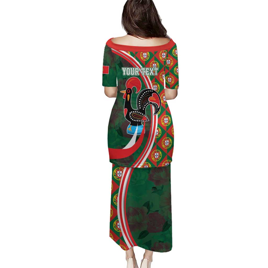 Personalized Portugal Rooster of Barcelos Puletasi Portuguese Flag