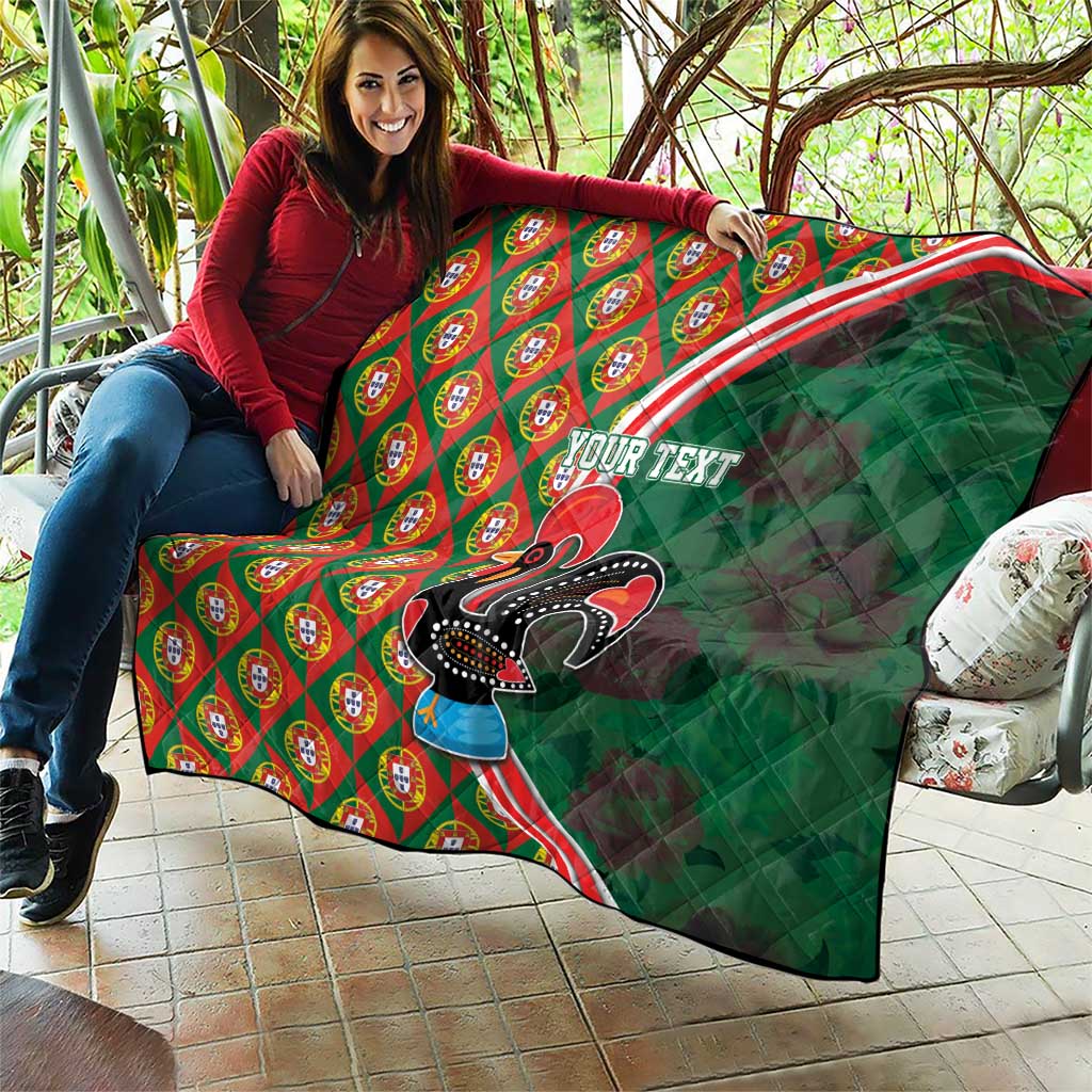 Personalized Portugal Rooster of Barcelos Quilt Portuguese Flag