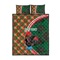 Personalized Portugal Rooster of Barcelos Quilt Bed Set Portuguese Flag