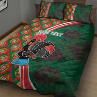 Personalized Portugal Rooster of Barcelos Quilt Bed Set Portuguese Flag