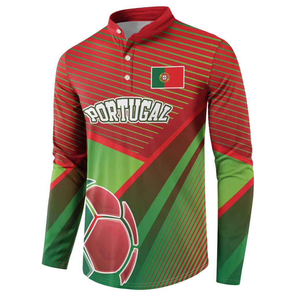 Custom Portugal Football Go Champions Button Sweatshirt Sporty Style