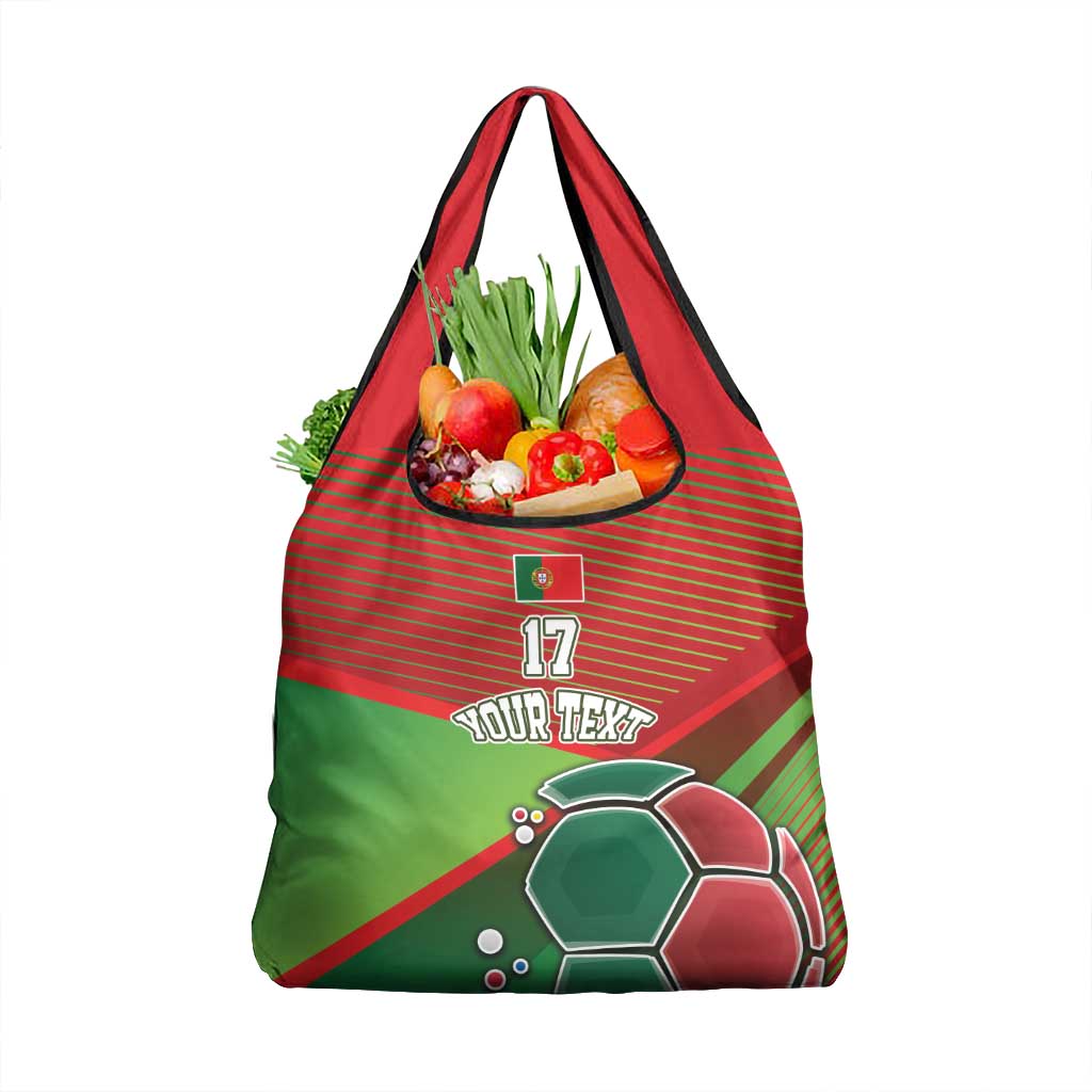 Custom Portugal Football Go Champions Grocery Bag Sporty Style
