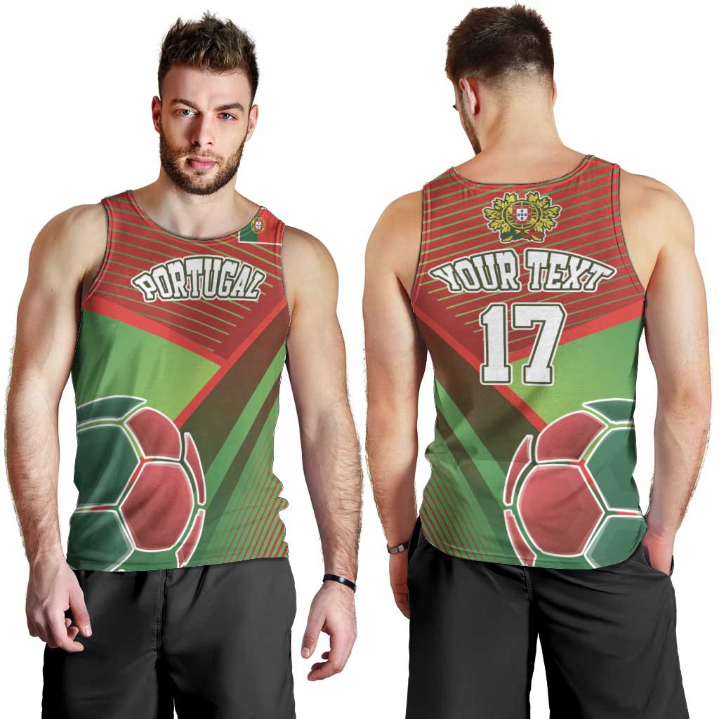 Custom Portugal Football Go Champions Men Tank Top Sporty Style