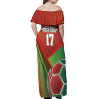 Custom Portugal Football Go Champions Off Shoulder Maxi Dress Sporty Style