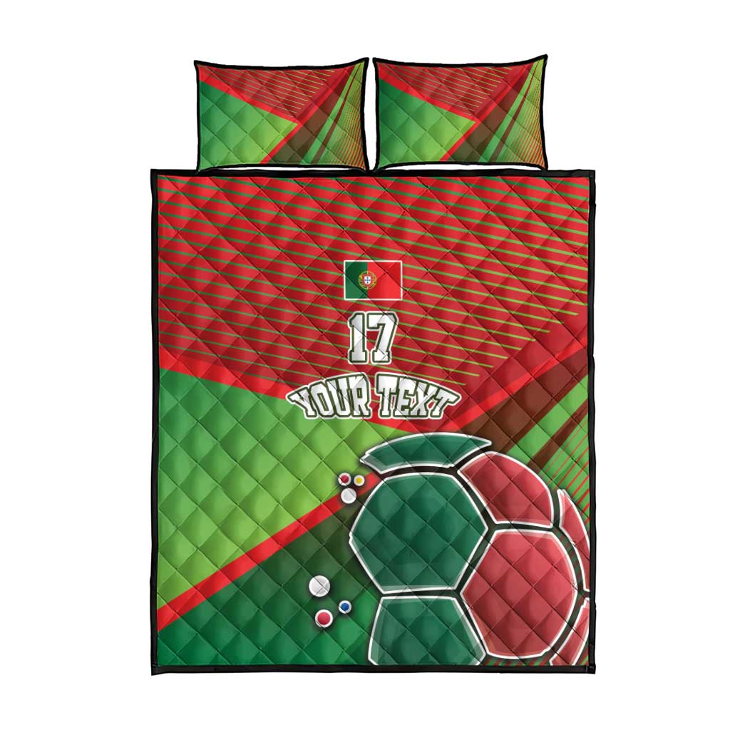 Custom Portugal Football Go Champions Quilt Bed Set Sporty Style