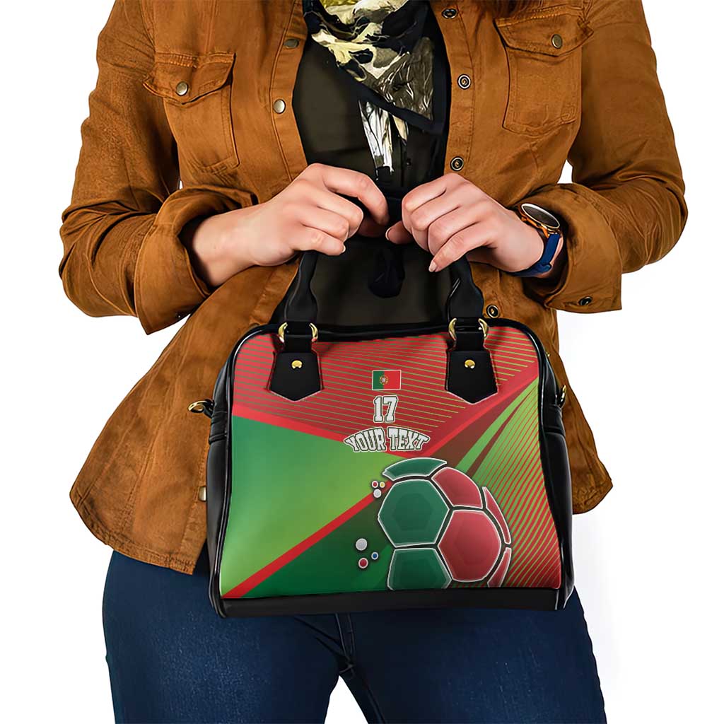 Custom Portugal Football Go Champions Shoulder Handbag Sporty Style