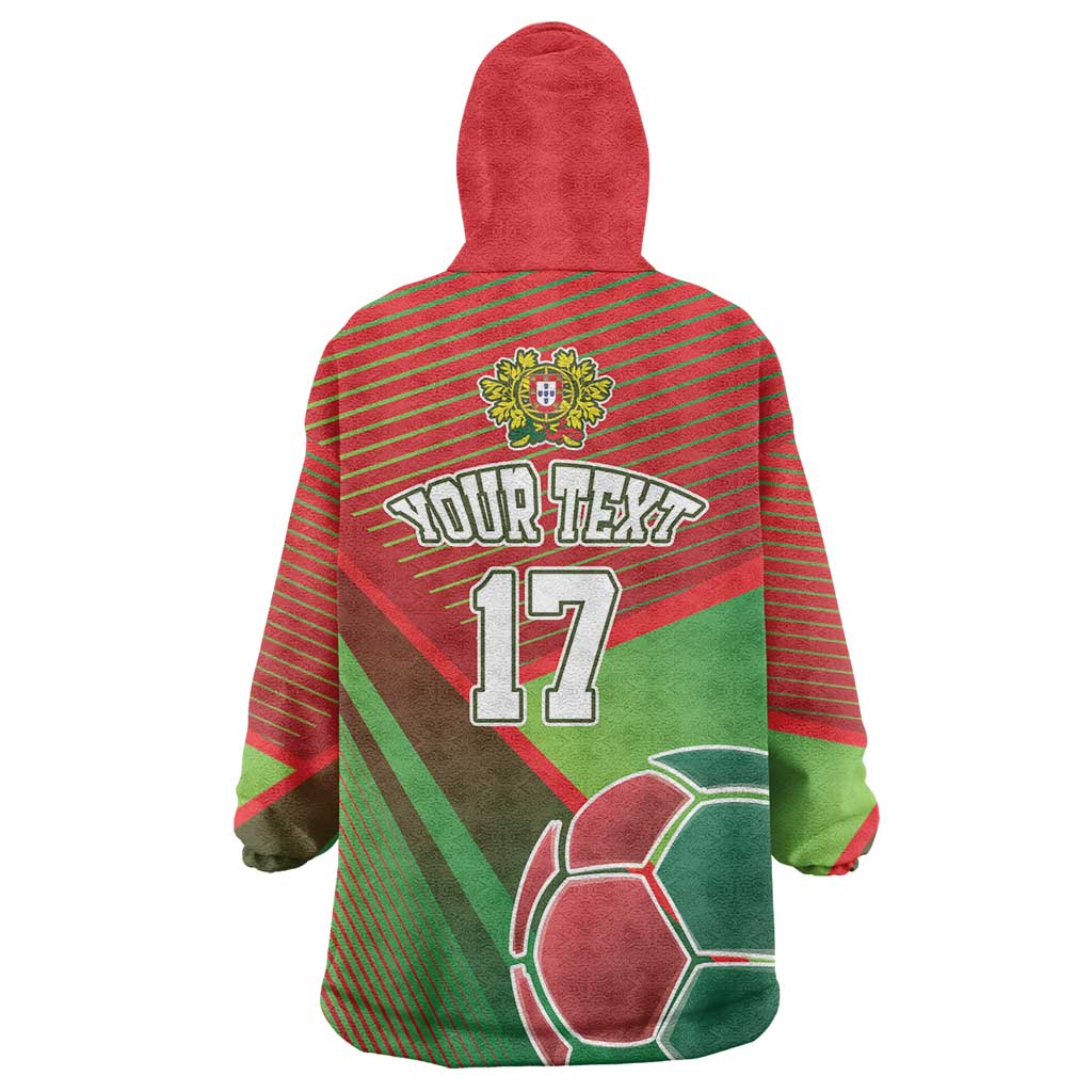 Custom Portugal Football Go Champions Wearable Blanket Hoodie Sporty Style