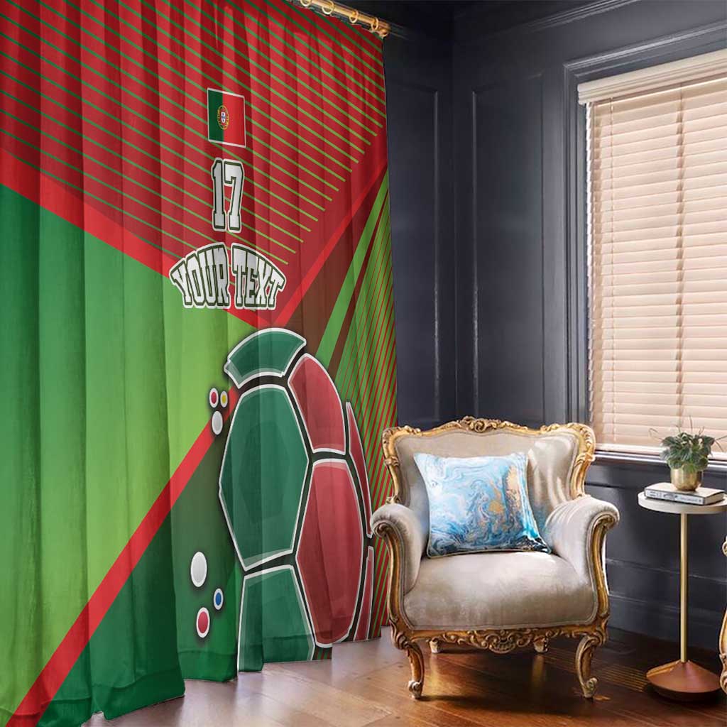 Custom Portugal Football Go Champions Window Curtain Sporty Style