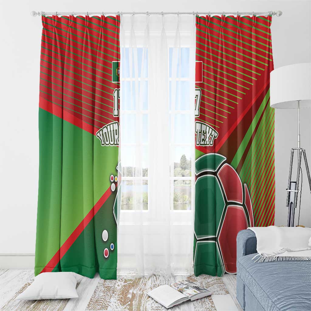 Custom Portugal Football Go Champions Window Curtain Sporty Style