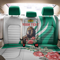 Personalized Bulgaria Coat of Arms Back Car Seat Cover A Crowned Golden Lion with Rose